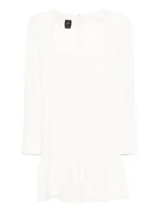 Платье мини с квадратным вырезом PINKO, белый