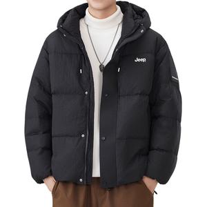 Пуховик Unisex Hooded Thickened Others Jeep, черный