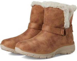 Ботинки женские SKECHERS высокие с искусственным мехом, каштановый