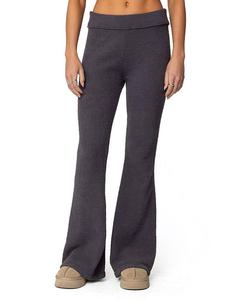 Плюшевые расклешенные брюки Edikted, серый