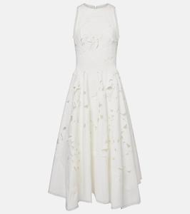 Платье миди Arianne с цветочным кружевом Costarellos, Off-White