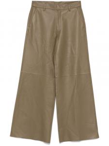 Forte Forte кожаные брюки, коричневый