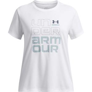 Топ с коротким рукавом Tech split wordmark для девочек Under Armour, мультиколор