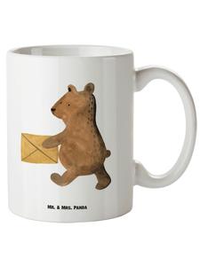 Кружка XL Bear дома без слов в белом цвете Mr. & Mrs. Panda