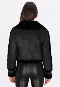 Куртка из искусственной кожи faina, черный