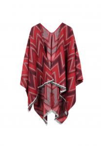 Пончо Марсия Мягкое и приятное Collezione alessandro, красный