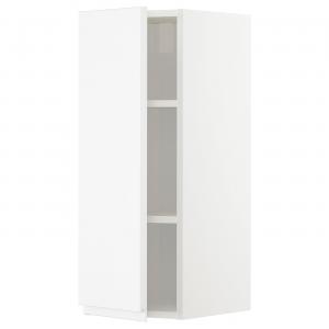 Настенный шкаф с полкой, белый/матовый белый Voxtorp, 30x80 см IKEA Metod