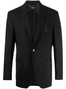 Пиджак с вышитым логотипом Billionaire, черный