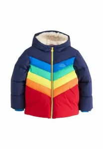 Зимняя куртка с утеплителем и ярким шевронным рисунком, прямого кроя, яркого цвета, водоотталкивающая. Little Bird, Multi