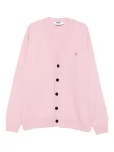 Кардиган с декорированными пуговицами MSGM, розовый