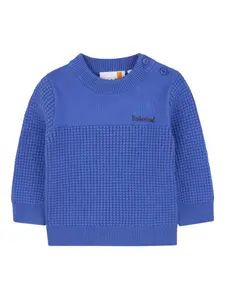 Свитер вафельной вязки Timberland Kids, синий