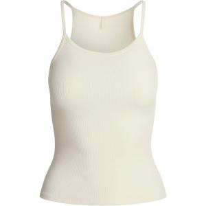 Хлопковая ребристая длинная майка-топ SS25, женская, мраморный/мраморный цвет Skims, marble/marble