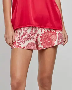 Шорты из ткани с коралловым принтом Gisela, мультиколор