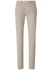 Прямые джинсы с нашивкой-логотипом Brioni, бежевый