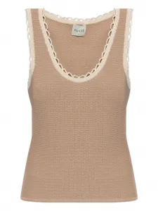 Топ Willow с отделкой крючком Posse, светло-коричневый