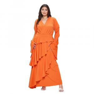 Драматическое платье Zeta с оборками больших размеров L I V D, цвет Tangerine