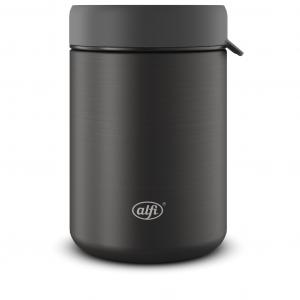 Контейнер для термопроса ISO FOOD MUG, контейнер для еды, подходит для посудомоечной машины 1 шт., 0,35 л, сохраняет тепло 5 ч и холод 10 ч, герметичный и без протеканий, с ложкой-вилкой Alfi, Velvet black mat