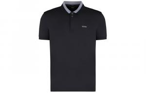 HUGO BOSS Мужская черная поло SS24