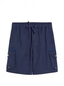 Шорты-карго на завязках Brunello Cucinelli Kids, синий