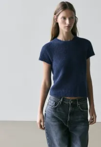 Джемпер с коротким рукавом и круглым вырезом Massimo Dutti, Dark Blue