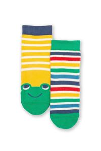 Носки с лягушачьим лицом Grippy, желтые Kite, мультиколор