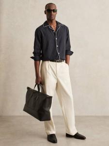 Футболка Strella с длинным рукавом и воротником в полоску Reiss