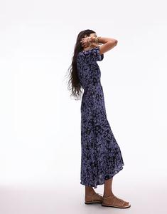 & Other Stories Платье-халат midaxi с абстрактным мелким цветочным принтом