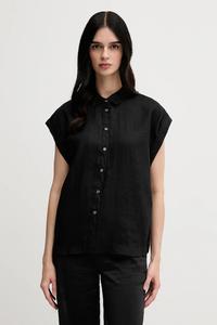 Льняная рубашка United Colors Of Benetton, черный