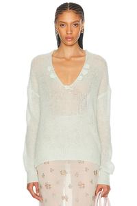 Свитер с длинными рукавами Moschino Jeans, зеленый