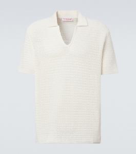 Баттеновая хлопковая поло с крючком Orlebar Brown, Sea Mist