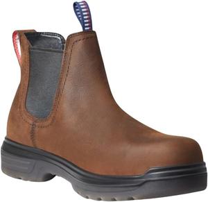 Мужские ботинки ARIAT Turbo 8 с водонепроницаемым сандалом с углеродным носком, собранные в США, коричневый