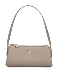 Сумка на плечо с фирменной табличкой Hugo, бежевый
