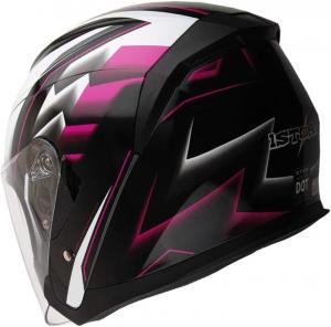 Шлем мотоциклетный 1Storm Power GearRacing, розовый