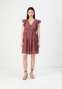 Повседневное платье VMHONEY V NECK SHORT DRESS Vero Moda, коричневый