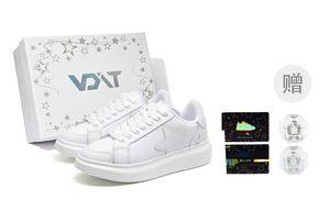 VOIT Кроссовки для скейтбординга PALOVATTI x Coverage Height с увеличенной высотой, противоскользящие, низкие, унисекс, классические, белые