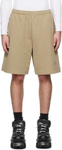 Шорты цвета хаки с овальным логотипом VETEMENTS