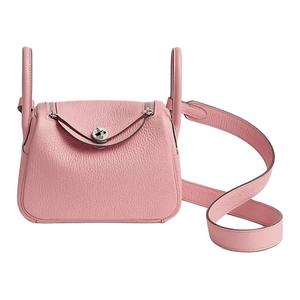 HERMES Сумка кросс-боди Lindy Clemence мини женская 3Q rose sakura cherry blossom pink