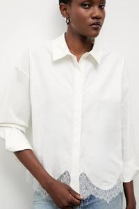 Хлопковая рубашка Answear.Lab, белый