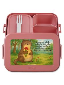 Mr. & Mrs. Panda Ланчбокс Otter с изображением букета и надписью пастельно-красного цвета