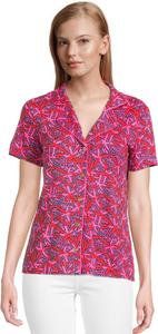 Топ Lilly Pulitzer Pajama Knit Short Sleeve Button-Up Top, цвет Passion Fruit Pink Star Searching