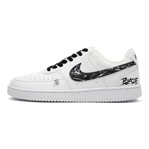 Кроссовки для скейтбординга Court Vision Burnt Path Walker с амортизацией, устойчивые к истиранию, дышащие, нескользящие, низкие Nike, черный