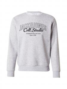 JACK & JONES Свитшот 'JJMAKOTO' в крапчатом сером