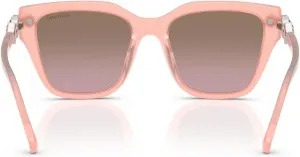 Женские квадратные солнцезащитные очки Swarovski Sk6041, Milky Pink/Gradient Brown Gradient Pink