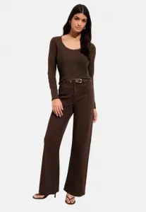 Топ с длинными рукавами и вырезом-лодочкой Friends Like These, Chocolate Brown