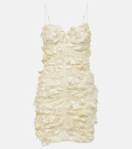 Мини-платье Bridal Flora с вышивкой Rotate, Egret