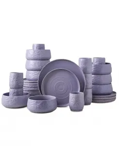 Набор столовых приборов Shosai из 32 предметов, сервиз на 8 персон Stone By Mercer Project, lavender