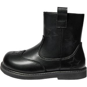 Детские кожаные ботинки для детей Snoffy, черный