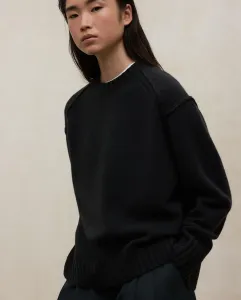 Женский свитер из толстой пряжи с круглым вырезом Ecoalf, черный