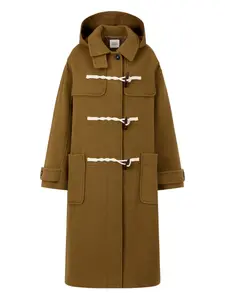 Дафлкот с капюшоном Studio Tomboy, коричневый