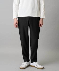 Легкие в уходе/машинная стирка/устойчивые к образованию катышков/эластичные меланжевые твиловые полусвободные брюки Avv, цвет Black